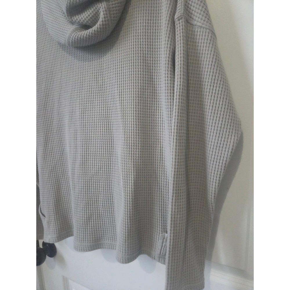 Carhartt Women's Relaxed Fit Waffle Knit Hoodie Taupe Thermal Pullover Size M - Picture 6 of 6
